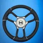 Malera Boat Steering Wheel Black Aluminum Spokes Gray-style Harris Pontoon New. Price: $121.27.