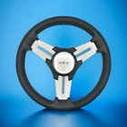 Model 15 Marine Steering Wheel Brushed Aluminum Spokes Crest Logo New. Price: $65.99.
