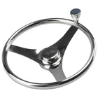 Novelbee Spoke Stainless Steel Boat Steering Wheel 13-1/2" With Silver New. Price: $79.99.