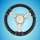 Verona Boat Steering Wheel Brushed Aluminum Spokes Plain New. Price: $105.75.