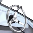 Marine Stainless Steel 13.5 Inch Boat Steering Wheel Spokes W/knob 5/8 Nut New. Price: $79.80.