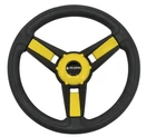 Gussi Model 13 Black/yellow Steering Wheel For Advanced EV1 Golf Carts New. Price: $99.99.