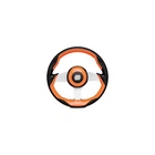 Uflex Grimani O/s Steering Wheel, Orange W/silver Spokes New. Price: $293.48.