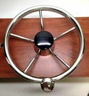 Marine 5 Spoke 11" Stainless Steel Steering Wheel W/ Turning Knob New. Price: $59.99.