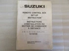 PM139 Suzuki Marine Remote Control Box Set-up Instruction Manual P/n 67521-93J20 Used. Price: $9.54.