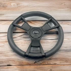 Model M13K Black Boat Steering Wheel Key Hub Soft Touch Rim Abs Spokes Used. Price: $53.30.
