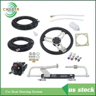 Outboard 90HP Hydraulic Steering Wheel System Kit Marine Cylinder Helm Hose Boat New. Price: $397.03.