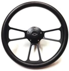 14 Inch Black Steering Wheel Aluminum With Vinyl Wrap Chevy Horn New. Price: $211.57.