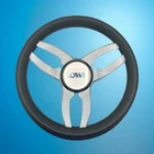 Cabrio Boat Steering Wheel Gray Brushed Alum Spoke Lowe New. Price: $101.53.