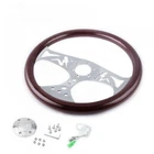 Racing 15" 380MM Classic Wood Grain Deep Dish With Hollow Angel Steering Wheel New. Price: $77.50.