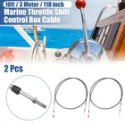 2 Pcs 10FT 118 Inch Marine Throttle/shift Control Box Cable With Clevis Black New. Price: $34.77.