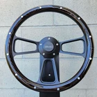 14" Black Billet Steering Wheel Dark Burnt Pine Aluminum Rivets Gmc Modern Logo New. Price: $188.93.