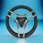 Lora Boat Steering Wheel Stainless Steel Spokes Silver Wave Logo New. Price: $248.39.