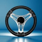Verona Boat Steering Wheel Gray Brushed Aluminum Spokes Black Dome New. Price: $136.13.