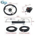 90HP Marine Hydraulic Outboard Steering System Kit Cylinder Pump Hoses For Boat New. Price: $381.83.