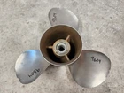 14" X 19P Mercury Stainless Propeller, 48-88440-19, Needs Hub/work, 4.75", P9604 For. Price: $30.00.
