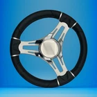Verona Boat Steering Wheel Chrome Brushed Aluminum Spokes Plain New. Price: $116.33.
