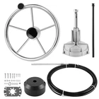 Marine Steering Control Cable 15FT 3/4 Tapered Shaft Outboard Kit Qymopay System New. Price: $259.99.