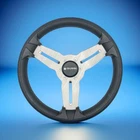 Model 15 Marine Steering Wheel Brushed Aluminum Spokes Gussi Logo New. Price: $59.99.