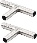Stainless Steel 1/4" Hose 3 Way Shape Barbed CO2 Splitter Fitting Pa New. Price: $13.97.