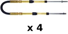 4 Pack 19 Ft Standard Control Cables Fits Honda Suzuki Tohatsu Yamaha Nissan New. Price: $221.92.