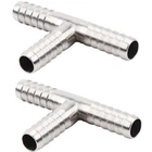 Beduan Stainless Steel 1/4" Hose Barb, 3 Way Shape Barbed CO2 Splitter ... New. Price: $13.90.