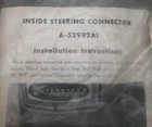 New Genuine Mercury Quicksilver A-52992A1 Steering Asm Connector 350 500 Models. Price: $47.49.